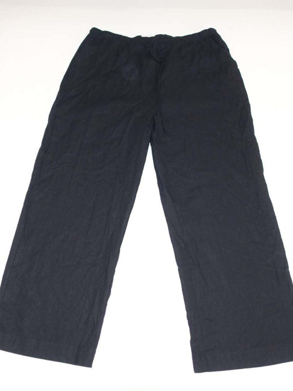 Abercrombie & Fitch Women's Wide Leg Pull On Pants Size Large NWT Black Linen